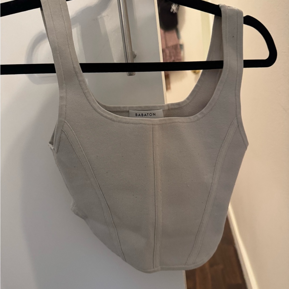 Babaton Beige Crop Top